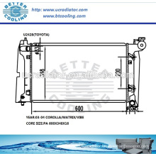 Radiator For Toyota Corolla/MATRIX/VIBE 03-04 / Manufacturer & Direct Sale!